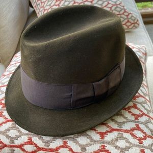 Stetson Vintage Sovereign 'The Golden Century’ Brown Fedora Hat Size 7 1/8